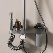 Load image into Gallery viewer, Multifunction Shower System - Gunmetal Gray Aluminum with Rotary Knob
