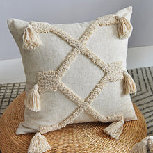 Load image into Gallery viewer, Fringed Suede And Velvet Pillowcase
