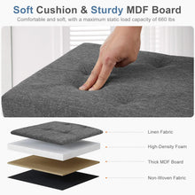 Load image into Gallery viewer, Folding Storage Ottoman Bench - Hidden Storage Footstool

