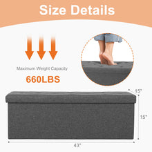 Load image into Gallery viewer, Folding Storage Ottoman Bench - Hidden Storage Footstool

