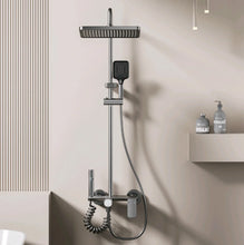 Load image into Gallery viewer, Multifunction Shower System - Gunmetal Gray Aluminum with Rotary Knob
