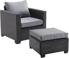 Load image into Gallery viewer, Patio Sectional Sofa Set with Ottoman - Water &amp; Stain-Resistant Fabric, Dark Gray
