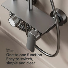 Load image into Gallery viewer, Multifunction Shower System - Gunmetal Gray Aluminum with Rotary Knob
