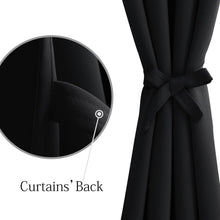 Load image into Gallery viewer, Blackout Curtains with Tiebacks, Set of 2 Panels
