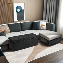 Load image into Gallery viewer, Black Premium Velvet Storage Ottoman Bench Bedroom
