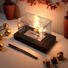 Load image into Gallery viewer, 360° View Rectangular Tabletop Fireplace Fire Bowl With Four-Sided Glass

