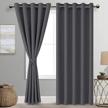 Load image into Gallery viewer, Blackout Curtains with Tiebacks, Set of 2 Panels
