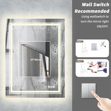 Load image into Gallery viewer, Large LED Bathroom Mirror with Anti-Fog, Dimmable
