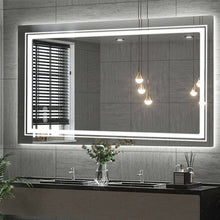 Load image into Gallery viewer, Large LED Bathroom Mirror with Anti-Fog, Dimmable
