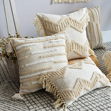 Load image into Gallery viewer, Fringed Suede And Velvet Pillowcase
