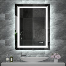 Load image into Gallery viewer, Large LED Bathroom Mirror with Anti-Fog, Dimmable
