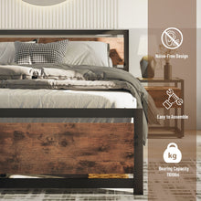 Load image into Gallery viewer, 41&quot; Bed Frame with Headboard and Footboard
